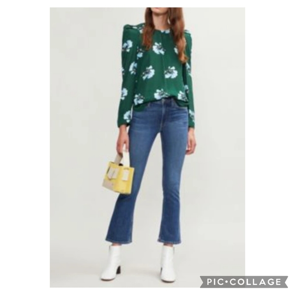 Maje Lukoise Floral Pleated Shoulder Blouse - Picture 5 of 16